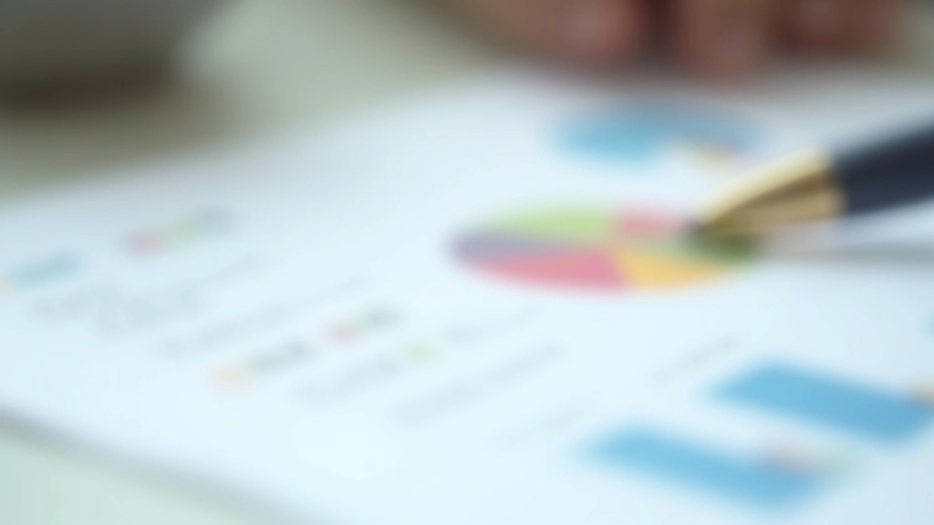 Colorful pie chart showing budget allocation with percentages marked clearly in professional financial document style